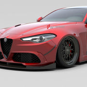 CARBON WIDE BODY KIT for ALFA ROMEO GIULIA 2016+

Set Include:

Front Lip
Front Bumper
Hood Bonnet
Fenders
Side Skirts
Rear Spoiler
Rear Diffuser
Material: Carbon

Note: Professional installation is required.