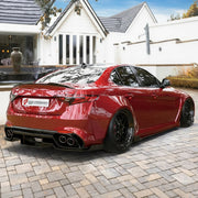 CARBON WIDE BODY KIT for ALFA ROMEO GIULIA 2016+

Set Include:

Front Lip
Front Bumper
Hood Bonnet
Fenders
Side Skirts
Rear Spoiler
Rear Diffuser
Material: Carbon

Note: Professional installation is required.