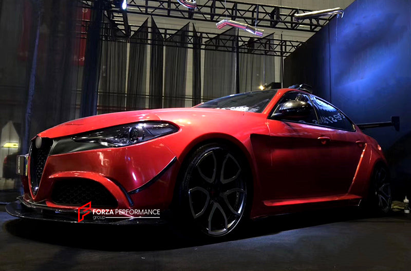 CARBON WIDE BODY KIT for ALFA ROMEO GIULIA 2016+

Set Include:

Front Lip

Front Bumper
Fenders
Side Skirts
Rear Spoiler
Rear Diffuser

Material: Carbon


Note: Professional installation is required.

Why “Contact Us for Pricing”?

We don’t display fixed prices because our goal is to offer you the most competitive deal possible. Product costs often decrease over time, and by requesting a quote, you’ll receive our most up-to-date price on market.

SECURED PAYMENT METHODS&nbsp;
PayPal (+4.4% fee)
Visa / Maste