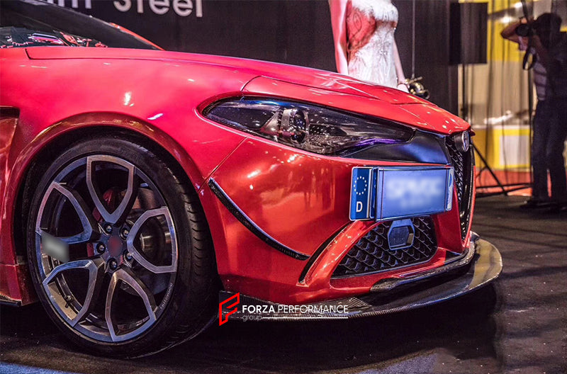 CARBON WIDE BODY KIT for ALFA ROMEO GIULIA 2016+

Set Include:

Front Lip

Front Bumper
Fenders
Side Skirts
Rear Spoiler
Rear Diffuser

Material: Carbon


Note: Professional installation is required.

Why “Contact Us for Pricing”?

We don’t display fixed prices because our goal is to offer you the most competitive deal possible. Product costs often decrease over time, and by requesting a quote, you’ll receive our most up-to-date price on market.

SECURED PAYMENT METHODS&nbsp;
PayPal (+4.4% fee)
Visa / Maste