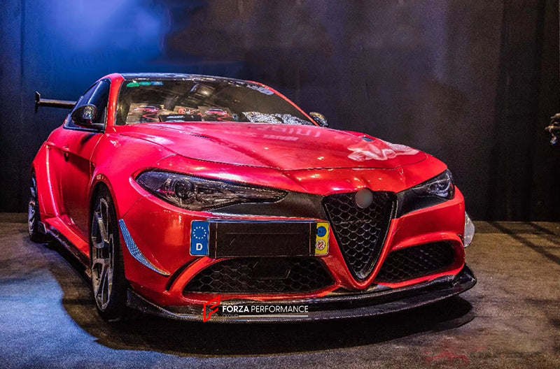 CARBON WIDE BODY KIT for ALFA ROMEO GIULIA 2016+

Set Include:

Front Lip

Front Bumper
Fenders
Side Skirts
Rear Spoiler
Rear Diffuser

Material: Carbon


Note: Professional installation is required.

Why “Contact Us for Pricing”?

We don’t display fixed prices because our goal is to offer you the most competitive deal possible. Product costs often decrease over time, and by requesting a quote, you’ll receive our most up-to-date price on market.

SECURED PAYMENT METHODS&nbsp;
PayPal (+4.4% fee)
Visa / Maste