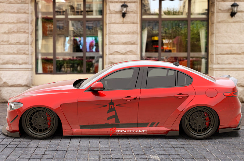 CARBON WIDE BODY KIT for ALFA ROMEO GIULIA 2016+

Set Include:

Front Lip

Front Bumper
Fenders
Side Skirts
Rear Spoiler
Rear Diffuser

Material: Carbon


Note: Professional installation is required.

Why “Contact Us for Pricing”?

We don’t display fixed prices because our goal is to offer you the most competitive deal possible. Product costs often decrease over time, and by requesting a quote, you’ll receive our most up-to-date price on market.

SECURED PAYMENT METHODS&nbsp;
PayPal (+4.4% fee)
Visa / Maste