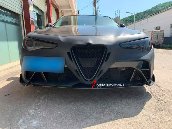 Gran Turismo Alleggerita Modificata GTAM style BODY KIT for ALFA ROMEO GIULIA 952 2015-2022

BODY KIT for ALFA ROMEO GIULIA 952 2015-2022

Set includes:

Front Bumper
Front Lip

Front Fenders
Hood
Side skirts

Rear fender flares

Rear bumper
Rear Spoiler
Rear deck lid spoiler
Exhaust system with tips

Material: FRP Fiberglass + Carbon fiber