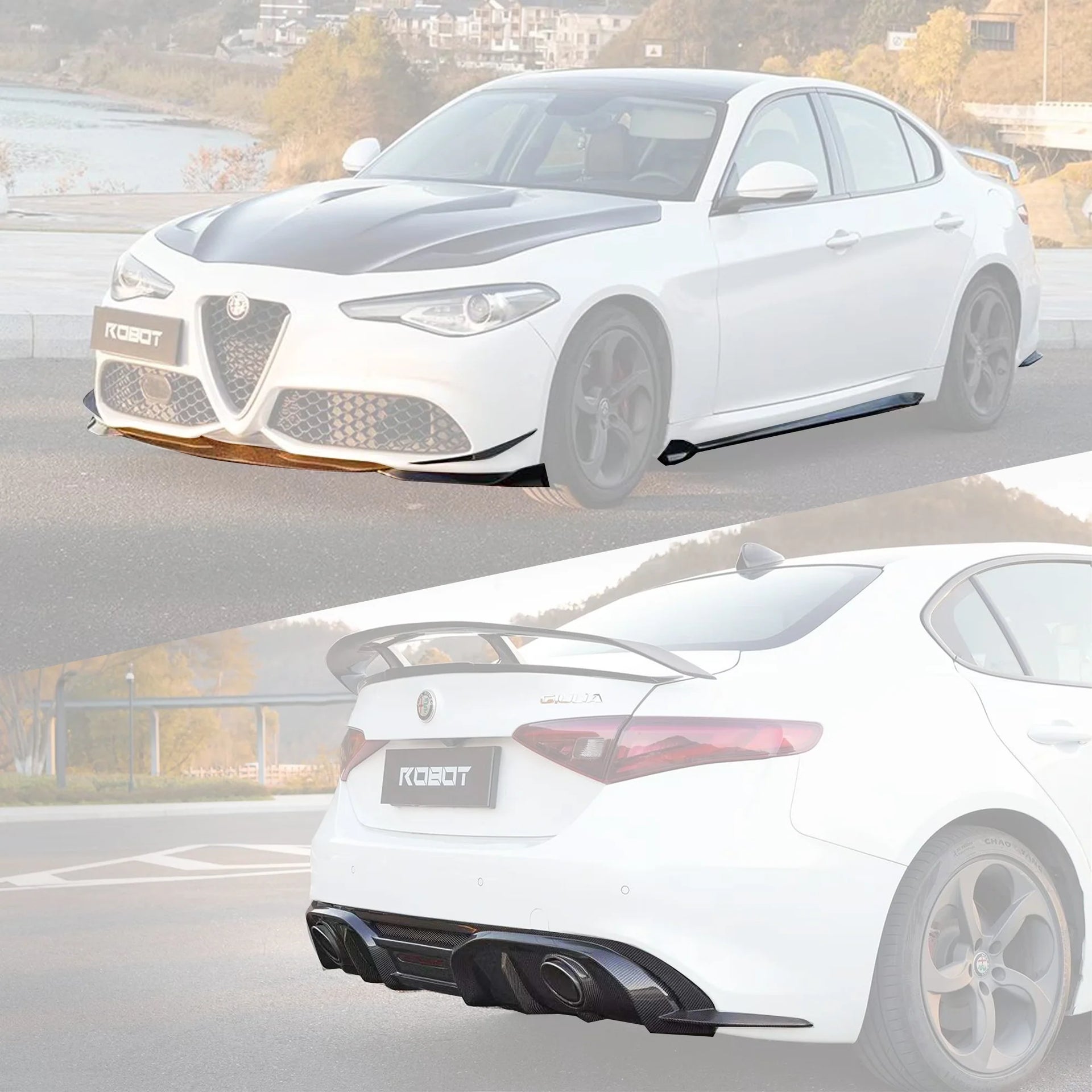 CARBON BODY KIT for ALFA ROMEO GIULIA TYPE 952 FACELIFT 2023+

Set includes:

Front Lip
Front Bumper Canards

Hood / Bonnet

Side Skirts

Rear Spoiler ( 2 options )

Rear Diffuser

Material: Wet Carbon with Fiberglass

NOTE: Professional installation is required.

Why “Contact Us for Pricing”?

We don’t display fixed prices because our goal is to offer you the most competitive deal possible. Product costs often decrease over time, and by requesting a quote, you’ll receive our most up-to-date price on market