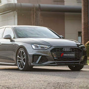 CARBON BODY KIT for AUDI A4 S4 B9 2019 - 2025 FORZA PERFORMANCE Custom fit Dry Carbon Achen Cybe Achencybe Design Style
Set includes:

Front Lip
Rear Diffuser (A4 version or S4 four-outlet exhaust version — specify your model)
Rear Spoiler
Material: Carbon

NOTE: Professional installation is required.