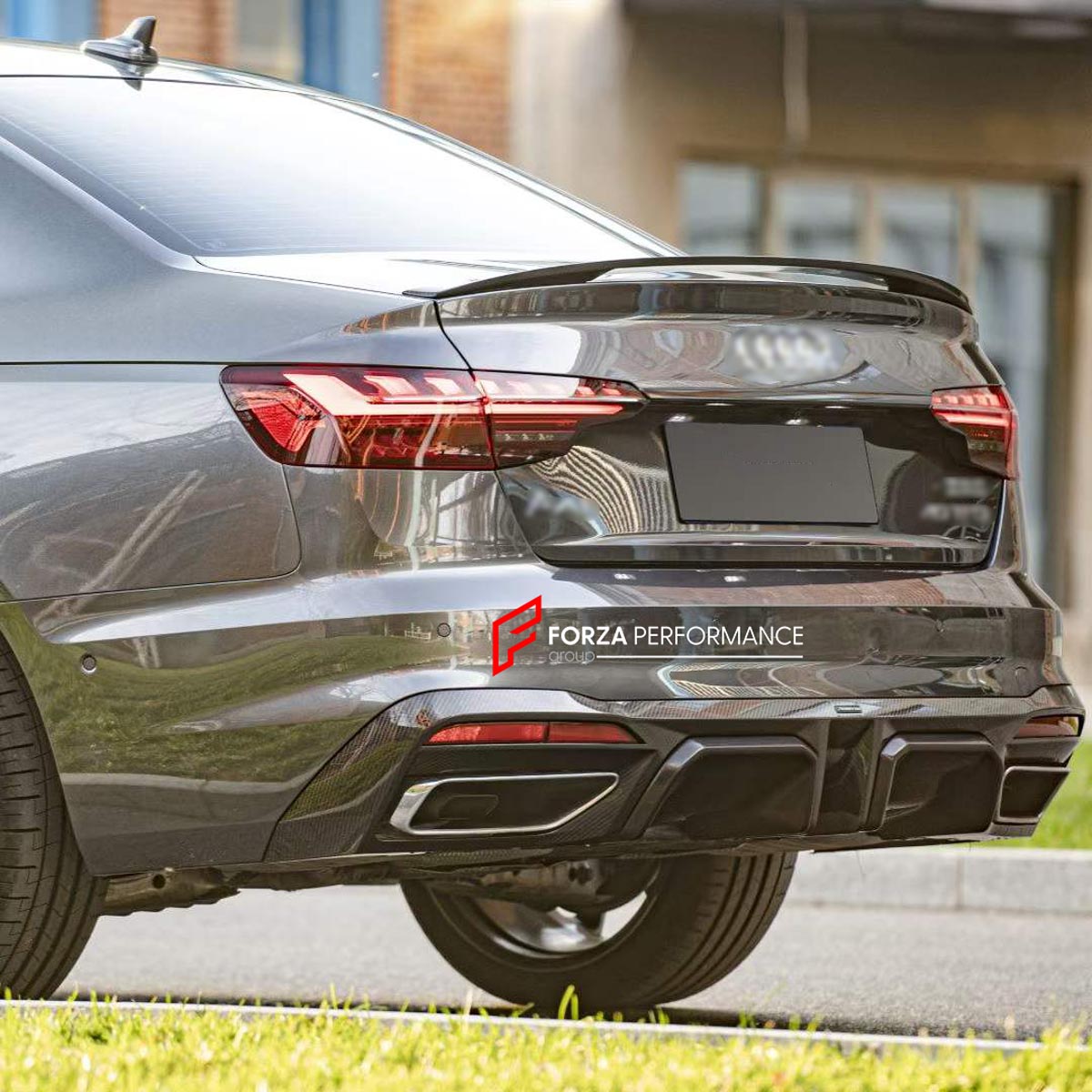 CARBON BODY KIT for AUDI A4 S4 B9 2019 - 2025 FORZA PERFORMANCE Custom fit Dry Carbon Achen Cybe Achencybe Design Style
Set includes:

Front Lip
Rear Diffuser (A4 version or S4 four-outlet exhaust version — specify your model)
Rear Spoiler
Material: Carbon

NOTE: Professional installation is required.