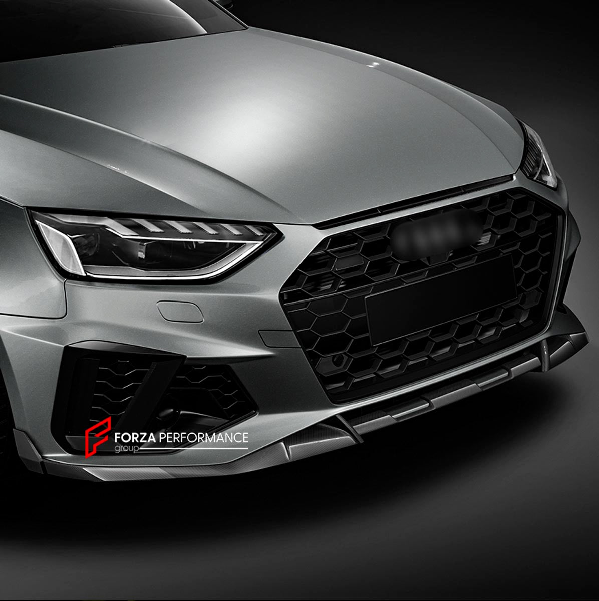 CARBON BODY KIT for AUDI A4 S4 B9 2019 - 2025 FORZA PERFORMANCE Custom fit Dry Carbon Achen Cybe Achencybe Design Style
Set includes:

Front Lip
Rear Diffuser (A4 version or S4 four-outlet exhaust version — specify your model)
Rear Spoiler
Material: Carbon

NOTE: Professional installation is required.