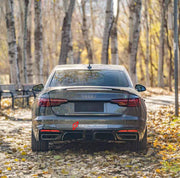 CARBON BODY KIT for AUDI A4 S4 B9 2019 - 2025 FORZA PERFORMANCE Custom fit Dry Carbon Achen Cybe Achencybe Design Style
Set includes:

Front Lip
Rear Diffuser (A4 version or S4 four-outlet exhaust version — specify your model)
Rear Spoiler
Material: Carbon

NOTE: Professional installation is required.