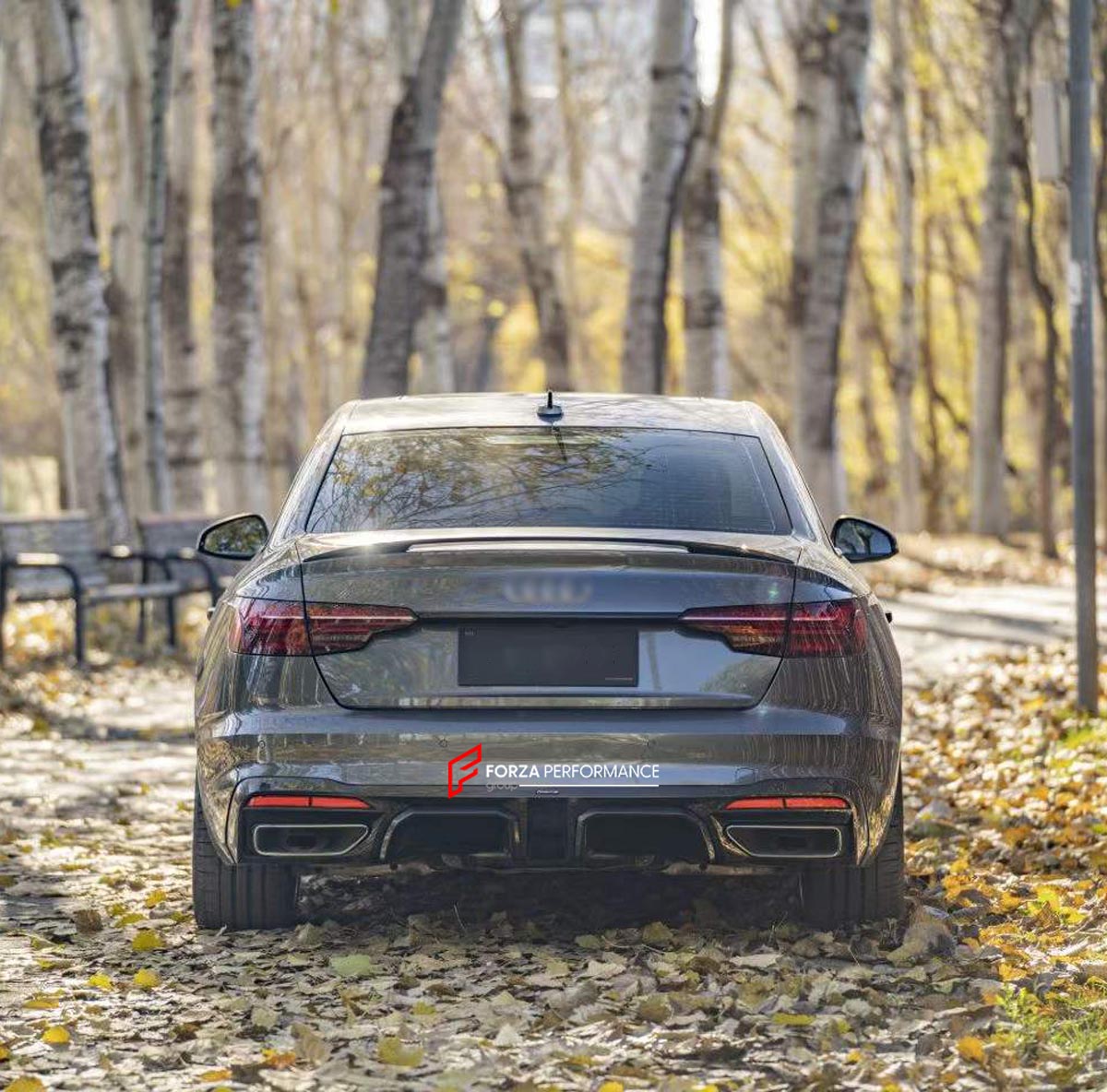 CARBON BODY KIT for AUDI A4 S4 B9 2019 - 2025 FORZA PERFORMANCE Custom fit Dry Carbon Achen Cybe Achencybe Design Style
Set includes:

Front Lip
Rear Diffuser (A4 version or S4 four-outlet exhaust version — specify your model)
Rear Spoiler
Material: Carbon

NOTE: Professional installation is required.