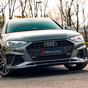 CARBON BODY KIT for AUDI A4 S4 B9 2019 - 2025 FORZA PERFORMANCE Custom fit Dry Carbon Achen Cybe Achencybe Design Style
Set includes:

Front Lip
Rear Diffuser (A4 version or S4 four-outlet exhaust version — specify your model)
Rear Spoiler
Material: Carbon

NOTE: Professional installation is required.