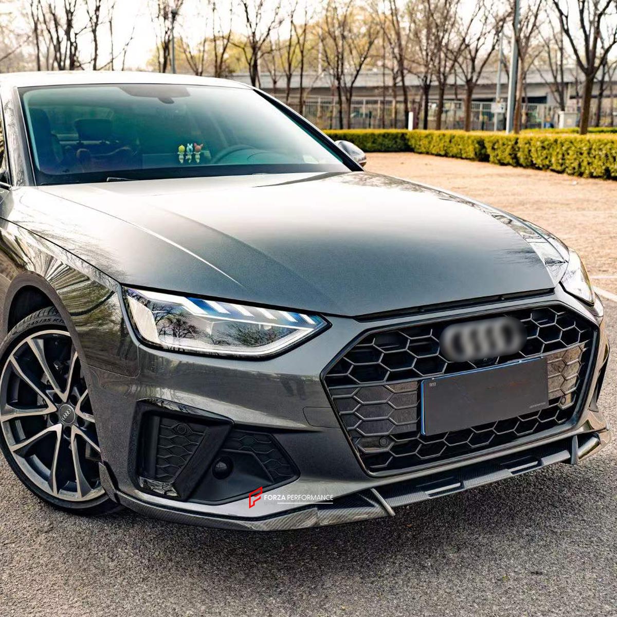 CARBON BODY KIT for AUDI A4 S4 B9 2019 - 2025 FORZA PERFORMANCE Custom fit Dry Carbon Achen Cybe Achencybe Design Style
Set includes:

Front Lip
Rear Diffuser (A4 version or S4 four-outlet exhaust version — specify your model)
Rear Spoiler
Material: Carbon

NOTE: Professional installation is required.