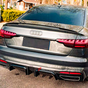 CARBON BODY KIT for AUDI A4 S4 B9 2019 - 2025 FORZA PERFORMANCE Custom fit Dry Carbon Achen Cybe Achencybe Design Style
Set includes:

Front Lip
Rear Diffuser (A4 version or S4 four-outlet exhaust version — specify your model)
Rear Spoiler
Material: Carbon

NOTE: Professional installation is required.