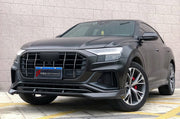 CARBON BODY KIT for Audi Q8 4M 2019 - 2023
Set includes:

Front Lip
Side Skirts
Roof Spoiler
Rear Diffuser
Material: Carbon

NOTE: Professional installation is required.