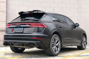CARBON BODY KIT for Audi Q8 4M 2019 - 2023
Set includes:

Front Lip
Side Skirts
Roof Spoiler
Rear Diffuser
Material: Carbon

NOTE: Professional installation is required.