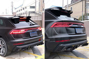 CARBON BODY KIT for Audi Q8 4M 2019 - 2023
Set includes:

Front Lip
Side Skirts
Roof Spoiler
Rear Diffuser
Material: Carbon

NOTE: Professional installation is required.