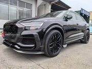 CARBON BODY KIT for AUDI RS Q8 4M 2019 - 2024 FORZA PERFORMANCE custom fit ABT Style

Set includes:
Front Lip
Front Bumper Canards
Front Bumper Air Vent Covers
Front Grille Mesh Cover Trims
Fender Flares
Rear Bumper Fins
Rear Diffuser

Material: Carbon

NOTE: Professional installation is required.