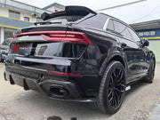 CARBON BODY KIT for AUDI RS Q8 4M 2019 - 2024 FORZA PERFORMANCE custom fit ABT Style

Set includes:
Front Lip
Front Bumper Canards
Front Bumper Air Vent Covers
Front Grille Mesh Cover Trims
Fender Flares
Rear Bumper Fins
Rear Diffuser

Material: Carbon

NOTE: Professional installation is required.