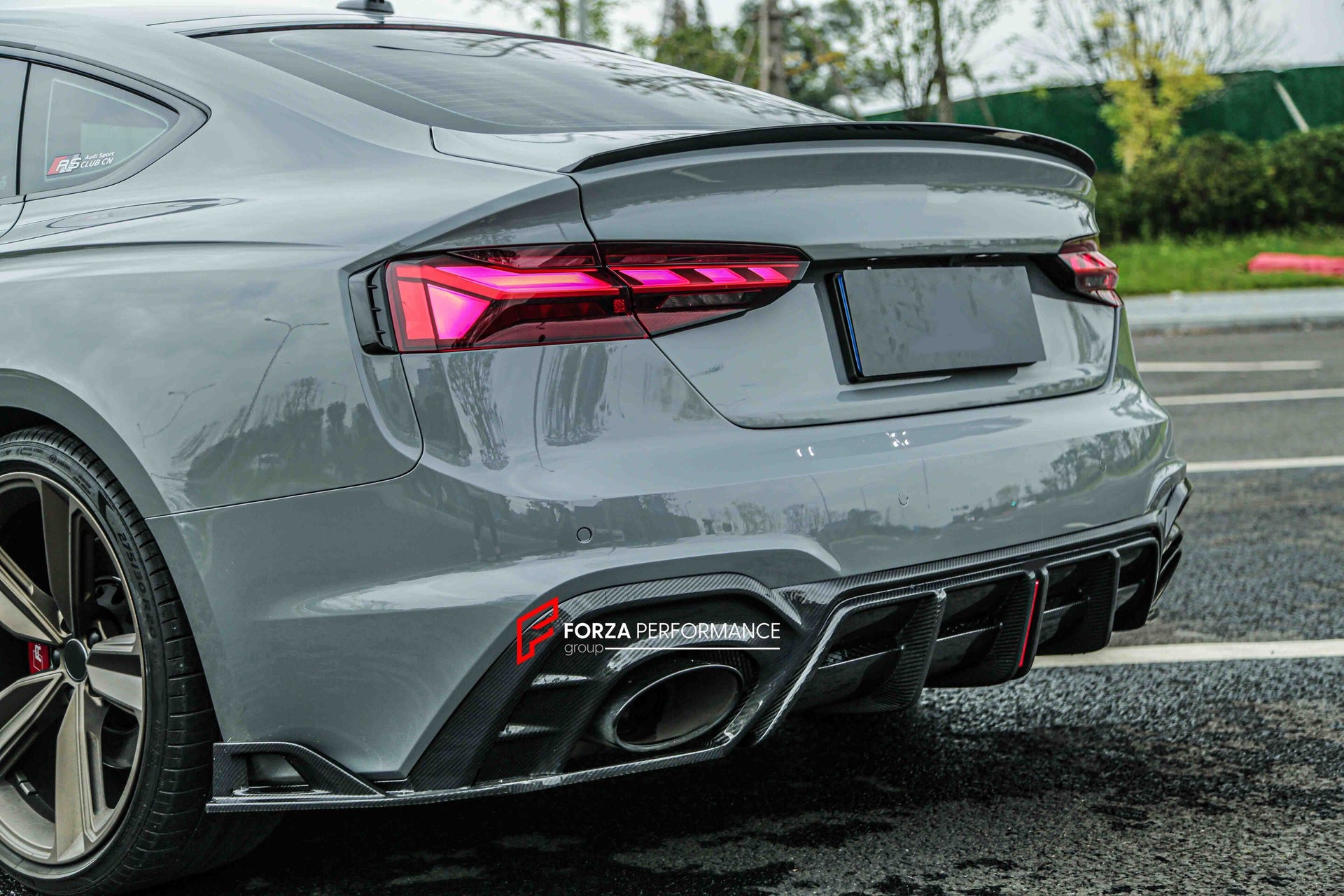 CARBON BODY KIT for AUDI RS5 F5 FACELIFT 2020+    Set includes:  Front Lip  Front Canards Hood/Bonnet Rear Diffuser