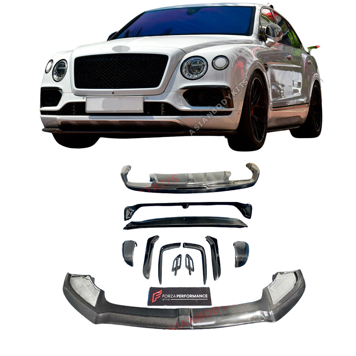 CARBON AERO KIT for BENTLEY BENTAYGA 2015-2020


Set includes:
Front Lip
Front Bumper Trims
Side Vents Cover
Side Mirror Covers
Side Skirts
Roof Spoiler
Rear Diffuser

Material: Carbon Fiber

Note: Professional installation is required. Stop signal and fog lamp must be reused from old parts






Payment ►
Visa

Mastercard

PayPal with a credit card (add 4.4% at checkout)
Payoneer
Cryptocurrency
Shipment ►
By express DHL/UPS/TNT/FedEx
To the local international airport
Special line by air
Special line by th