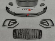 DRY CARBON BODY KIT for BENTLEY CONTINENTAL GT GTC COUPE CONVERTIBLE 2024+ FORZA PERFORMANCE custom fit Mansory Style

Set includes:
Front Lip
Front Bumper Canards
Front Bumper Air Intake Trims
Front Bumper Grille
Hood Bonnet
Side Mirror Covers
Side Strips
Side Skirts
C-Pillar Panel
Roof Spoiler
Decklid Spoiler
Ducktail Spoiler
Rear Diffuser

Material: Dry Carbon

NOTE: Professional installation is required.