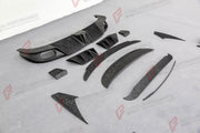 DRY CARBON BODY KIT for BENTLEY CONTINENTAL GT GTC COUPE CONVERTIBLE 2024+ FORZA PERFORMANCE custom fit Mansory Style

Set includes:
Front Lip
Front Bumper Canards
Front Bumper Air Intake Trims
Front Bumper Grille
Hood Bonnet
Side Mirror Covers
Side Strips
Side Skirts
C-Pillar Panel
Roof Spoiler
Decklid Spoiler
Ducktail Spoiler
Rear Diffuser

Material: Dry Carbon

NOTE: Professional installation is required.