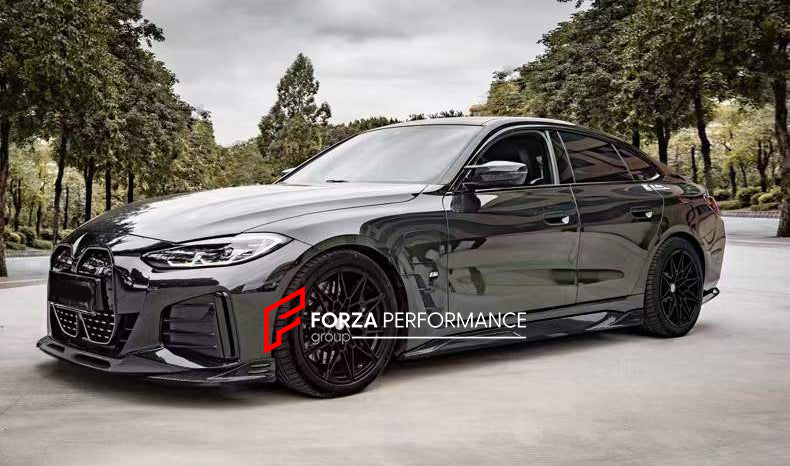 CARBON BODY KIT for BMW i4 2021+  Set includes:  Front Lip Side Skirts Rear Diffuser Rear Spoiler Side Mirrors Aerial