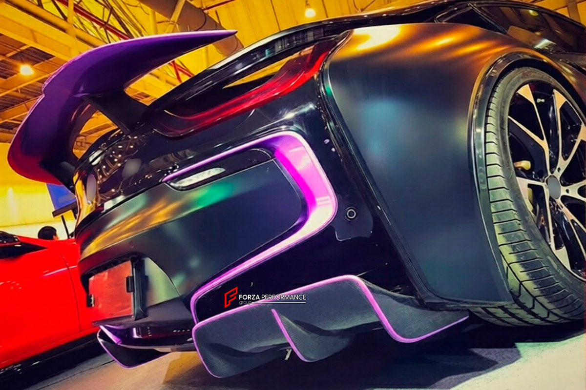 CARBON BODY KIT for BMW I8 2014 - 2020

Set Include:

Front Lip
Side Skirts
Rear Spoiler
Rear Diffuser
Material: Carbon

Note: Professional installation is required.