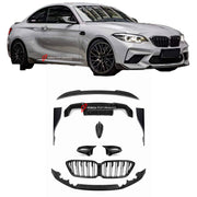 CARBON BODY KIT for BMW M2 F87 2017 - 2021  Set includes:  Front Lip Front Grille Side Mirrors Side Skirts Top Aerial Rear Diffuser Rear Spoiler