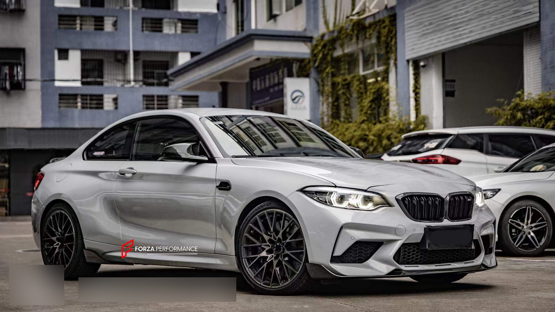 CARBON BODY KIT for BMW M2 F87 2017 - 2021  Set includes:  Front Lip Front Grille Side Mirrors Side Skirts Top Aerial Rear Diffuser Rear Spoiler