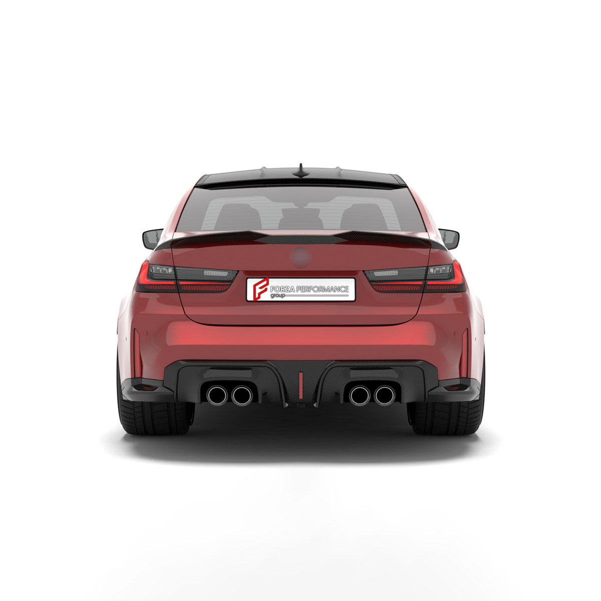 CARBON BODY KIT for BMW M3 G80 G81 2020+
Set includes:

Front Lip
Front Bumper Fins
Front Fender Vents
Side Skirts
Roof Spoiler
Ducktail Spoiler
Rear Diffuser
Material: Carbon

NOTE: Professional installation is required.