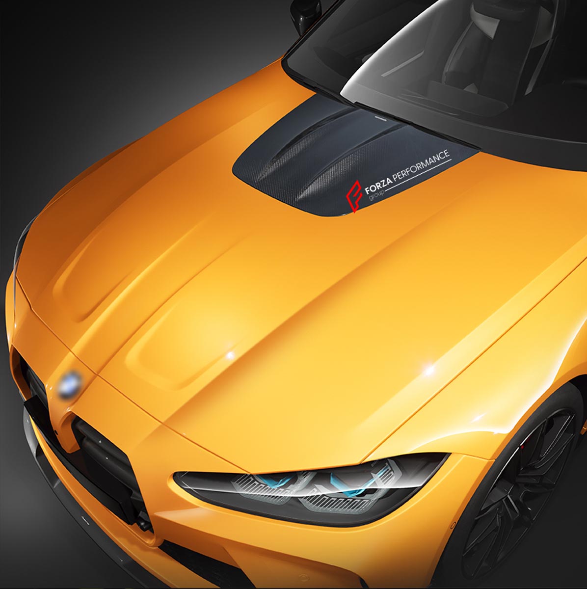 CARBON BODY KIT for BMW M3 G82 M4 G80 2021 - 2024 FORZA PERFORMANCE Custom fit Dry Carbon Achen Cybe Achencybe Design Style
Set includes:

Front Lip
Front Grille
Hood Bonnet Trim
Rear Diffuser
Rear Spoiler
Material: Carbon

NOTE: Professional installation is required.