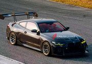 Carbon Body Kit for BMW M4 G82 2021+
Set includes:

Front Lip
Wing Spoiler
Front Canards
Material: Carbon (Can be made in Forged Carbon)

NOTE: Professional installation is required.