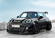 CARBON BODY KIT for BMW Mini Cooper III 2014 - 2021
Set includes:

Front Lip
Front Bumper Fins
Front Fenders
Side Skirts
Rear Fenders
Rear Diffuser
Rear Bumper
Material: Carbon

NOTE: Professional installation is required.