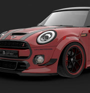 CARBON BODY KIT for BMW Mini Cooper III 2014 - 2021
Set includes:

Front Lip
Front Bumper Fins
Front Fenders
Side Skirts
Rear Fenders
Rear Diffuser
Rear Bumper
Material: Carbon

NOTE: Professional installation is required.