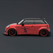 CARBON BODY KIT for BMW Mini Cooper III 2014 - 2021
Set includes:

Front Lip
Front Bumper Fins
Front Fenders
Side Skirts
Rear Fenders
Rear Diffuser
Rear Bumper
Material: Carbon

NOTE: Professional installation is required.