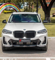 CARBON BODY KIT for BMW X3 G01 iX3 G08 M40i 30i XDRIVE 2021 - 2025 FORZA PERFORMANCE Custom fit Dry Carbon Achen Cybe Achencybe Design Style
Set includes:

Front Lip
Rear Diffuser (standard or extended design — your choice)
Roof Spoiler
Material: Carbon

NOTE: Professional installation is required.