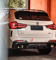 CARBON BODY KIT for BMW X3 G01 iX3 G08 M40i 30i XDRIVE 2021 - 2025 FORZA PERFORMANCE Custom fit Dry Carbon Achen Cybe Achencybe Design Style
Set includes:

Front Lip
Rear Diffuser (standard or extended design — your choice)
Roof Spoiler
Material: Carbon

NOTE: Professional installation is required.
