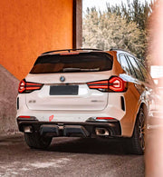 CARBON BODY KIT for BMW X3 G01 iX3 G08 M40i 30i XDRIVE 2021 - 2025 FORZA PERFORMANCE Custom fit Dry Carbon Achen Cybe Achencybe Design Style
Set includes:

Front Lip
Rear Diffuser (standard or extended design — your choice)
Roof Spoiler
Material: Carbon

NOTE: Professional installation is required.
