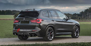 CARBON BODY KIT for BMW X3 G01 iX3 G08 M40i 30i XDRIVE 2021 - 2025 FORZA PERFORMANCE Custom fit Dry Carbon Achen Cybe Achencybe Design Style
Set includes:

Front Lip
Rear Diffuser (standard or extended design — your choice)
Roof Spoiler
Material: Carbon

NOTE: Professional installation is required.