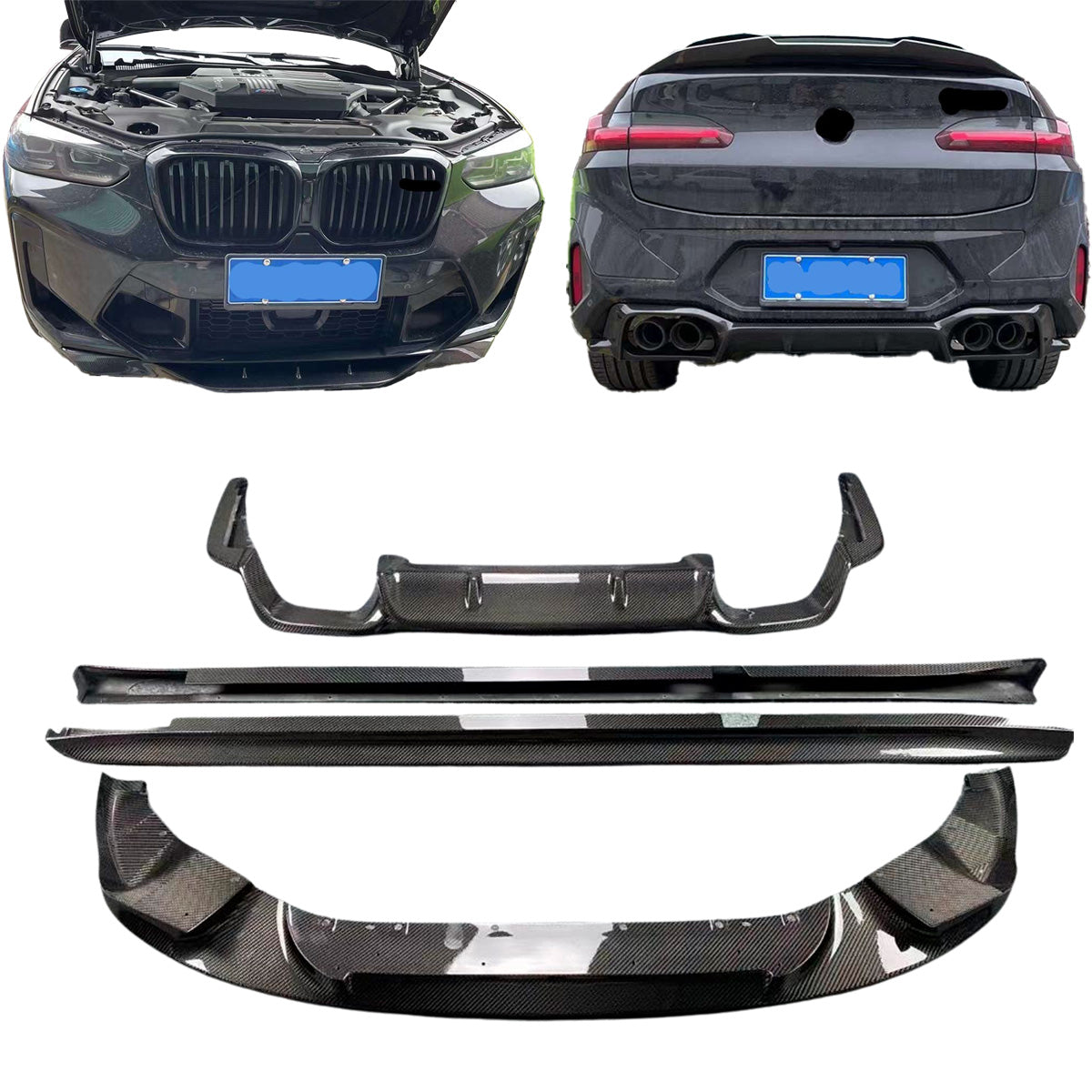 CONVERSION CARBON BODY KIT FOR BMW X4 G02 LCI UPGRADE TO X4M F98 LCI 2021+ FACELIFT
Set include:
Front Lip
Side Skirts
Rear Diffuser
Material: Carbon