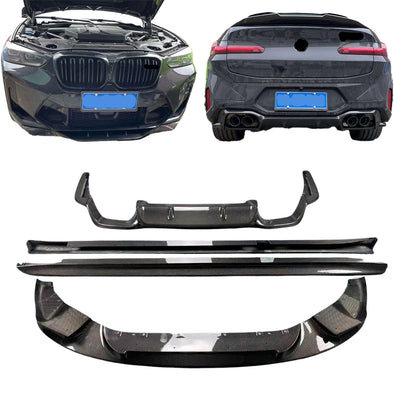 CONVERSION CARBON BODY KIT FOR BMW X4 G02 LCI UPGRADE TO X4M F98 LCI 2021+ FACELIFT

Set include:

Front Lip
Side Skirts
Rear Diffuser
Material: Carbon