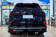 BODY KIT for BMW X5 G05 G18 LCI 2023+ M PERFORMANCE BLACKOUT PACKAGE

Set includes:

Front Lip
Front Bumper Air Vent Trims
Front Grille
Front Fender Trims
Side Mirrors
Side Skirts
Roof Spoiler
Exhaust Tips
Rear Diffuser

Material: Carbon + Plastic

NOTE: Professional installation is required.
