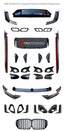 BODY KIT for BMW X5 G05 G18 LCI 2023+ M PERFORMANCE BLACKOUT PACKAGE

Set includes:

Front Lip
Front Bumper Air Vent Trims
Front Grille
Front Fender Trims
Side Mirrors
Side Skirts
Roof Spoiler
Exhaust Tips
Rear Diffuser

Material: Carbon + Plastic

NOTE: Professional installation is required.
