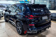 BODY KIT for BMW X5 G05 G18 LCI 2023+ M PERFORMANCE BLACKOUT PACKAGE

Set includes:

Front Lip
Front Bumper Air Vent Trims
Front Grille
Front Fender Trims
Side Mirrors
Side Skirts
Roof Spoiler
Exhaust Tips
Rear Diffuser

Material: Carbon + Plastic

NOTE: Professional installation is required.
