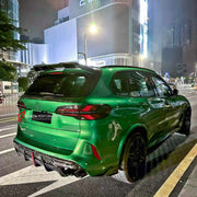 CARBON BODY KIT for BMW X5M F95 X6M F96 LCI 2023+

Set includes:
Front Lip
Front Bumper Air Vent Covers
Side Skirts
Roof Spoiler
Ducktail Spoiler
Rear Bumper Fins
Rear Diffuser

Material: Carbon

NOTE: Professional installation is required.