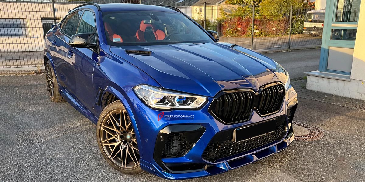 CARBON BODY KIT for BMW X6M F96 2020+

Set includes:

Front Lip

Side Skirts
Wing Spoiler
Rear Diffuser Assembly

Material: Carbon

NOTE: Professional installation is required