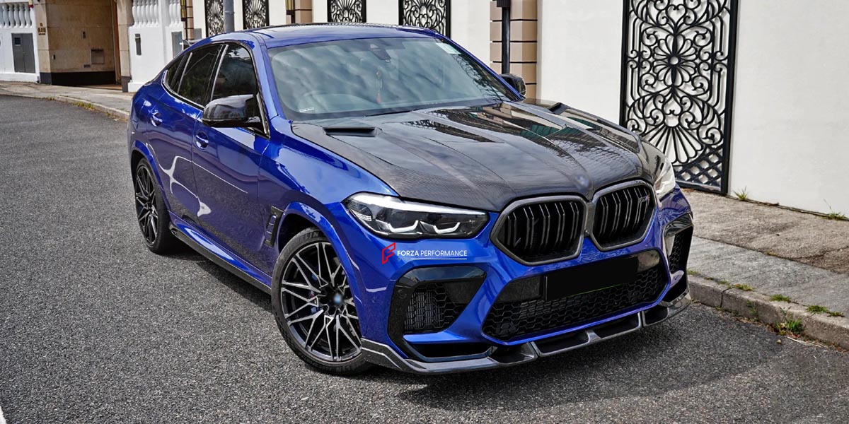 CARBON BODY KIT for BMW X6M F96 2020+

Set includes:

Front Lip

Side Skirts
Wing Spoiler
Rear Diffuser Assembly

Material: Carbon

NOTE: Professional installation is required
