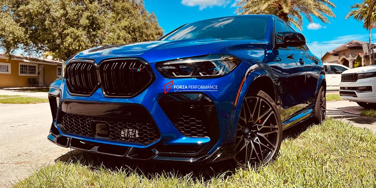 CARBON BODY KIT for BMW X6M F96 2020+

Set includes:

Front Lip

Side Skirts
Wing Spoiler
Rear Diffuser Assembly

Material: Carbon

NOTE: Professional installation is required