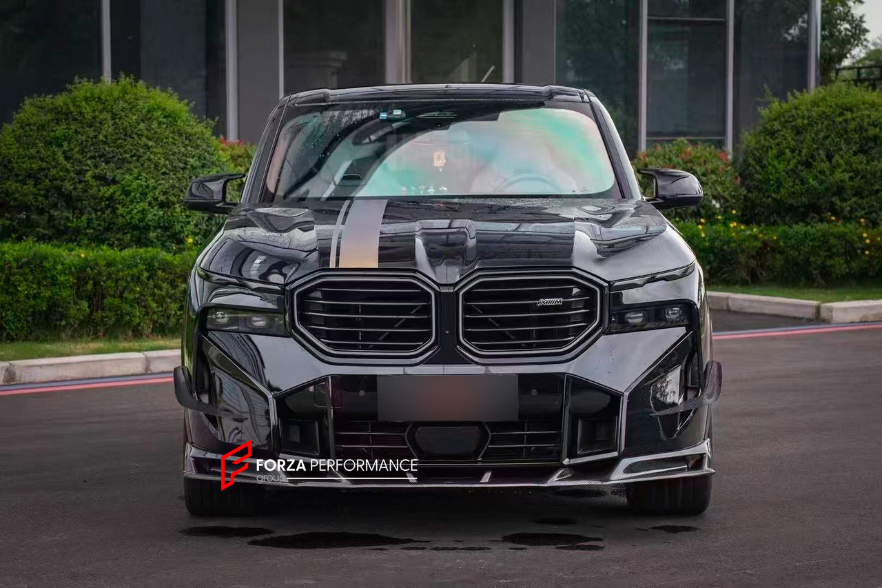 CARBON BODY KIT for BMW XM G09 2023+

Set includes:

Front Lip

Front Canards

Side Skirts
Rear Middle Spoiler
Roof Spoiler

Rear Diffuser


Material: Carbon Fiber

Note: Professional installation is required.