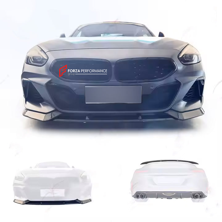 CARBON BODY KIT for BMW Z4 G29 2018 - 2022

Set includes:

Front Lip
Side Skirts

Rear Spoiler
Rear Diffuser

Material: Carbon Fiber

Note: Professional installation is required.